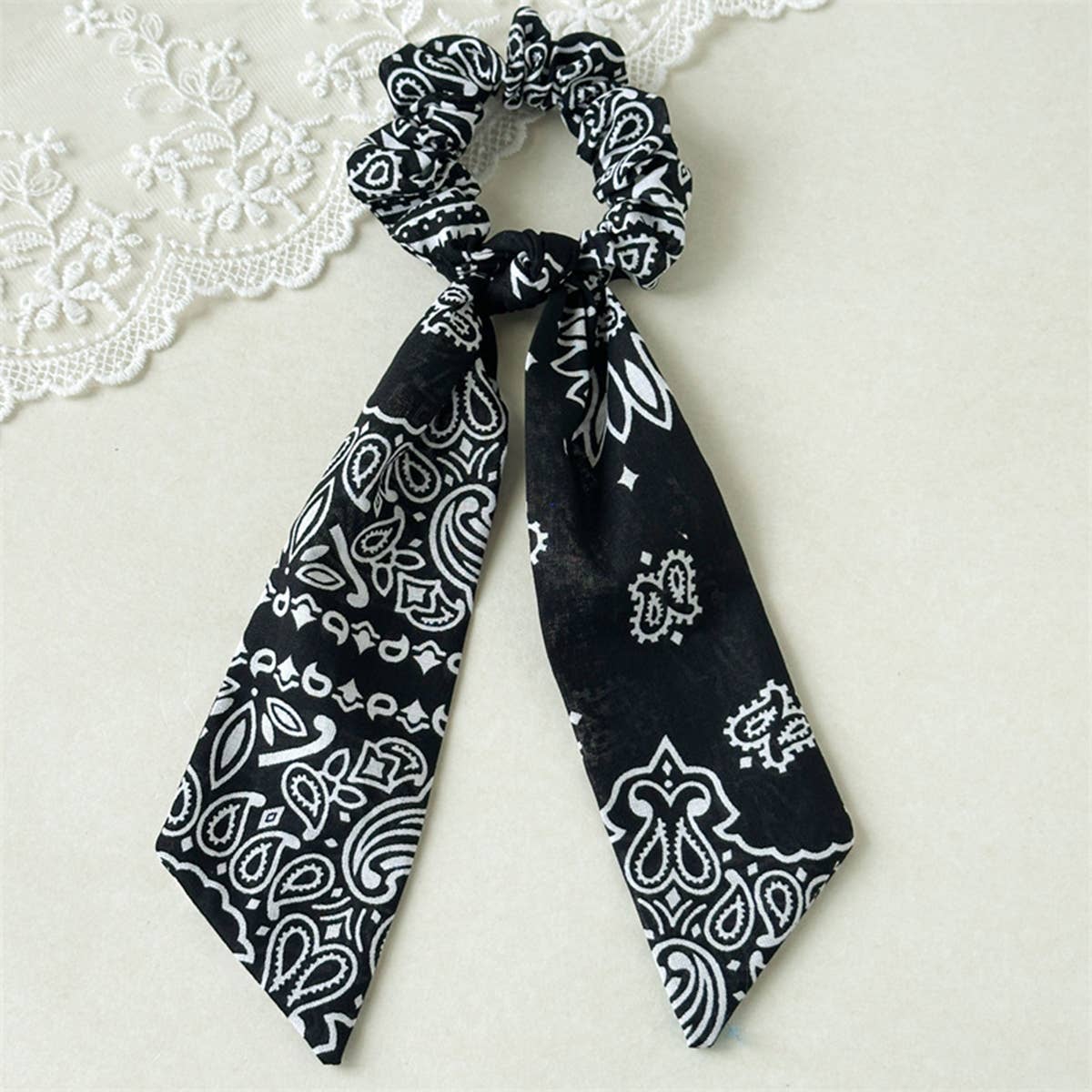 Bandana Ribbon Scrunchie