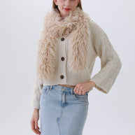 Faux Feather Scarf