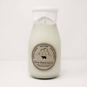 Milk Bottle Candle Farm Stand Apple