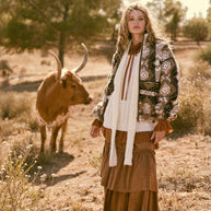 Faux Suede Tiered Maxi Skirt