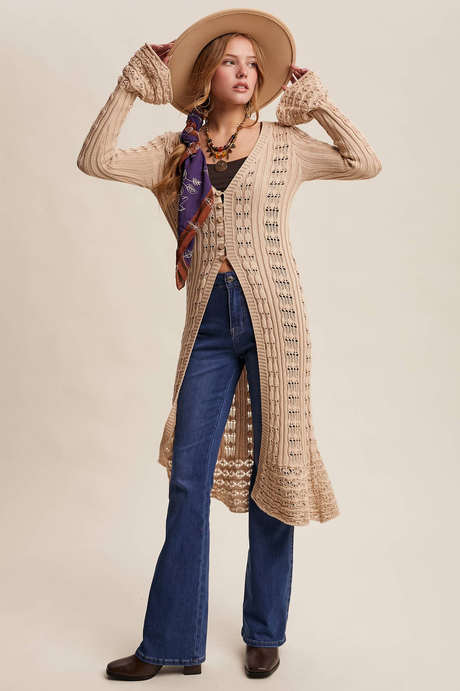 Crochet Longline Cardigan / Duster