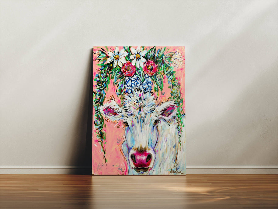 White Cow Canvas Print