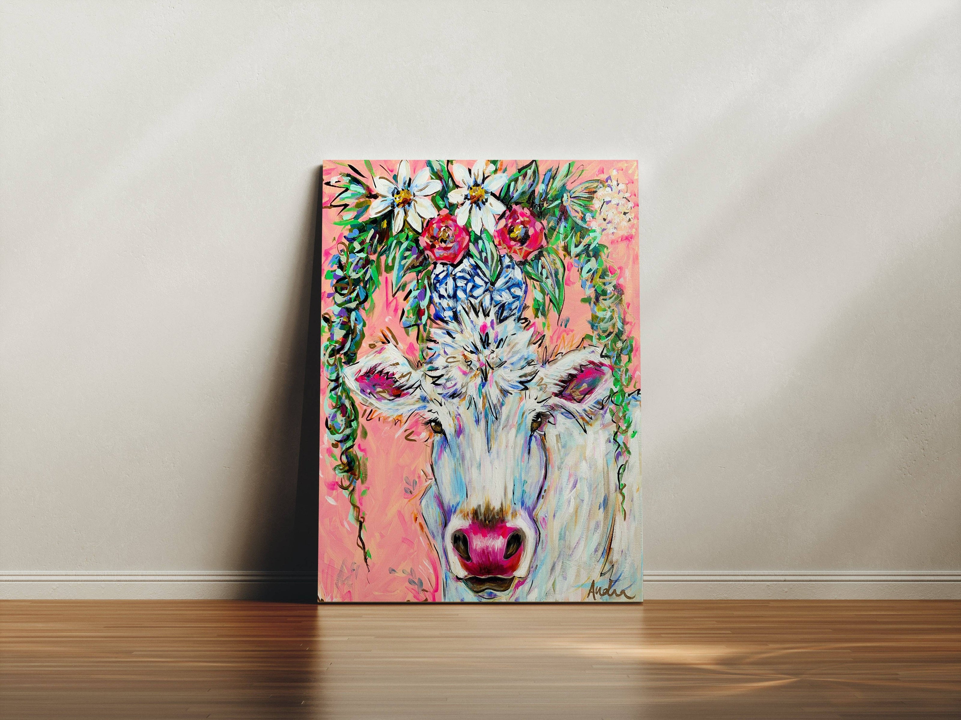 White Cow Canvas Print