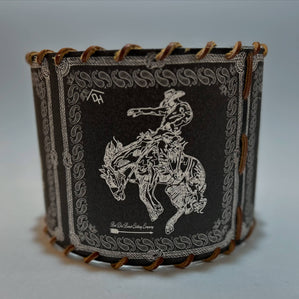 Lampshade Bandana Bronc Black, 14-inch 