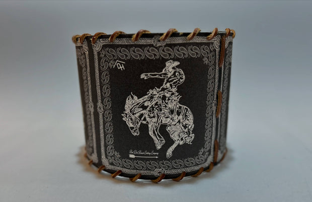 Lampshade Bandana Bronc Black, 14-inch 