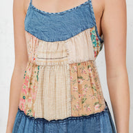 Babydoll Dress Denim Yoke