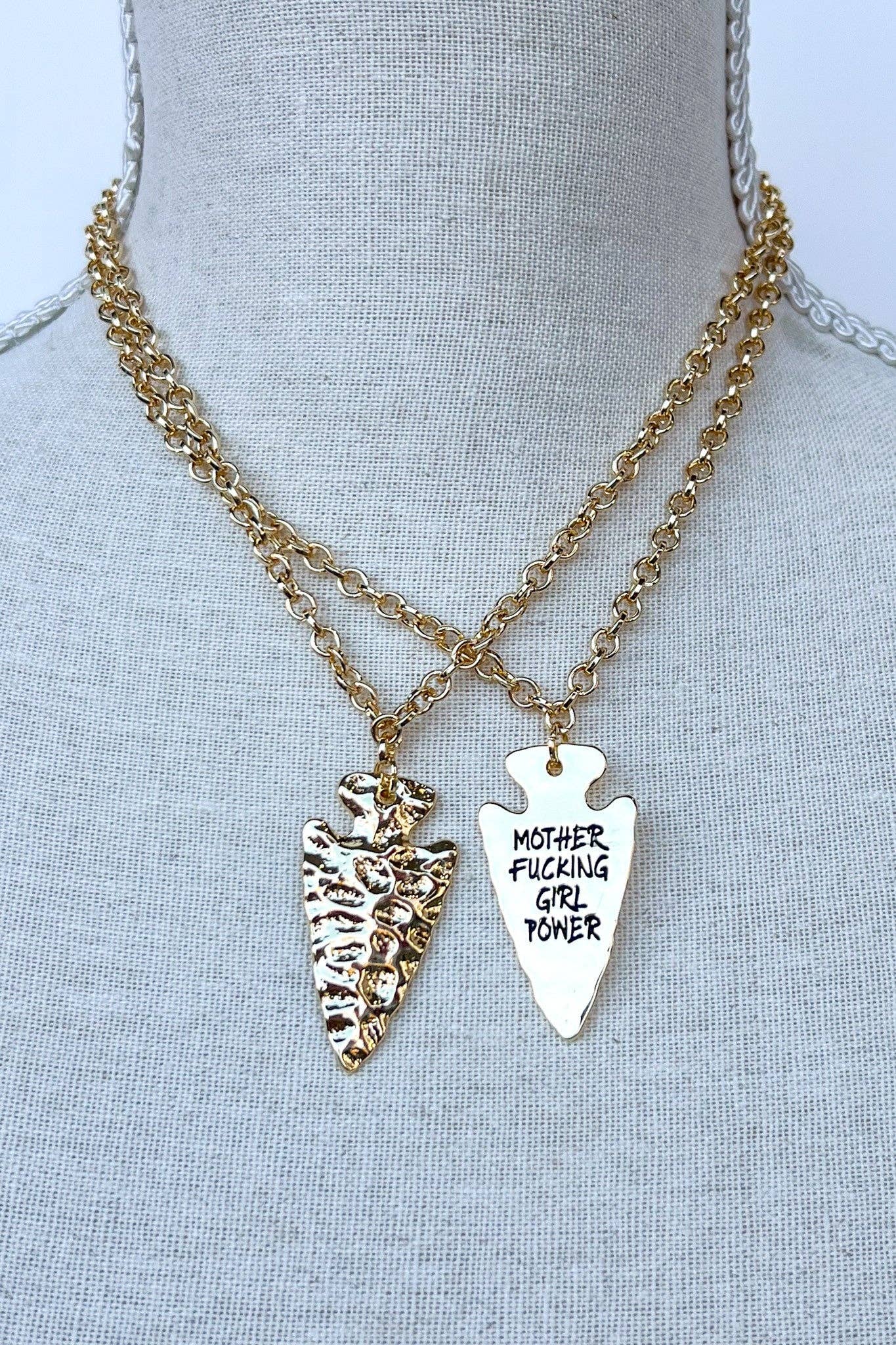 Girl Power Necklace in Gold