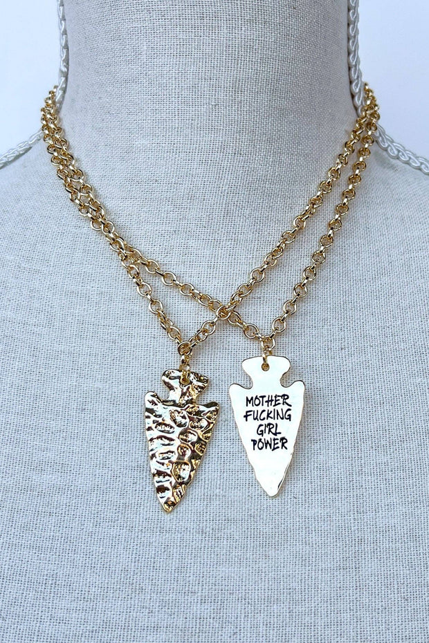 Girl Power Necklace in Gold