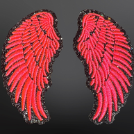 Western Iron On Trucker Hat Patch - Angel Wings