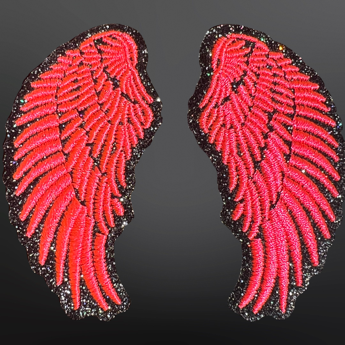 Western Iron On Trucker Hat Patch - Angel Wings