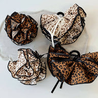Leopard Bow Flower Claw Clip