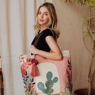 Pink Cactus Tote