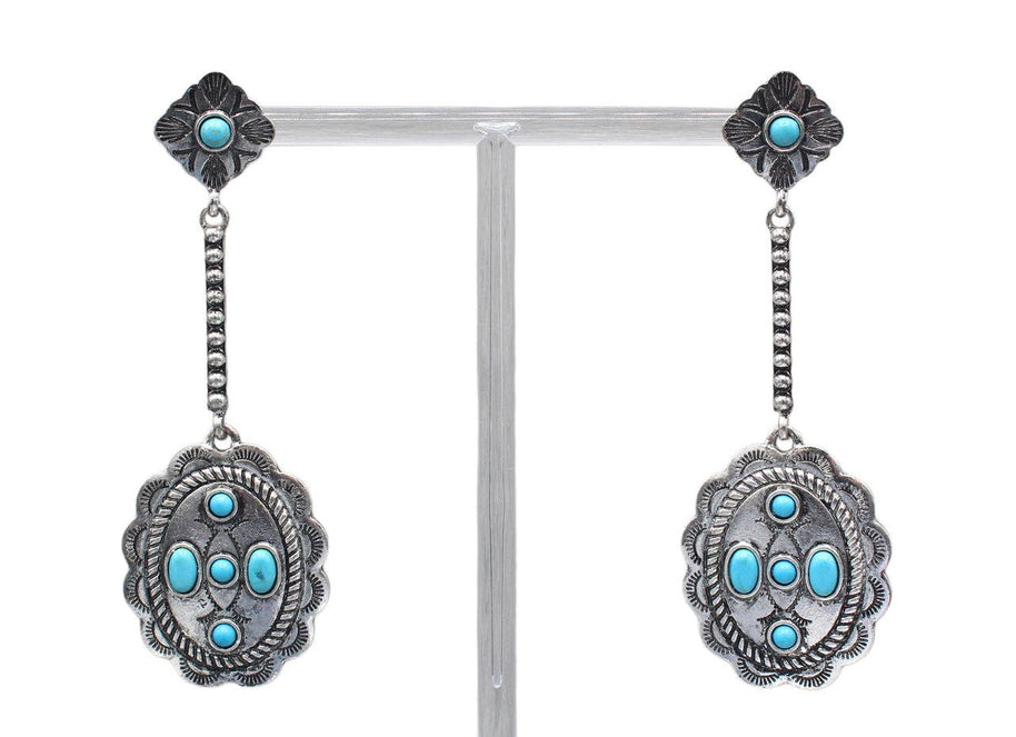 Concho Drop Errings 0696