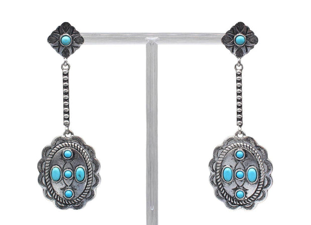 Concho Drop Errings 0696