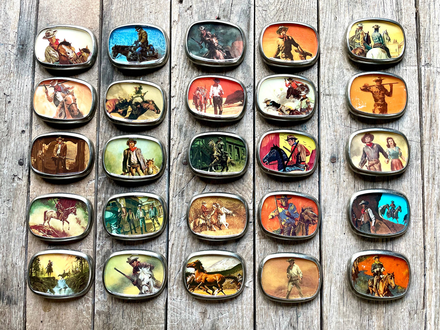 Belt buckle, western - cowboy, wild west, denim, unisex