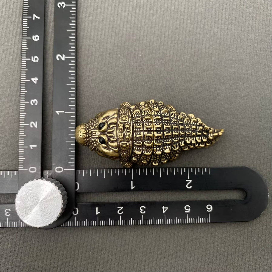 Crocodile Brass Figurine