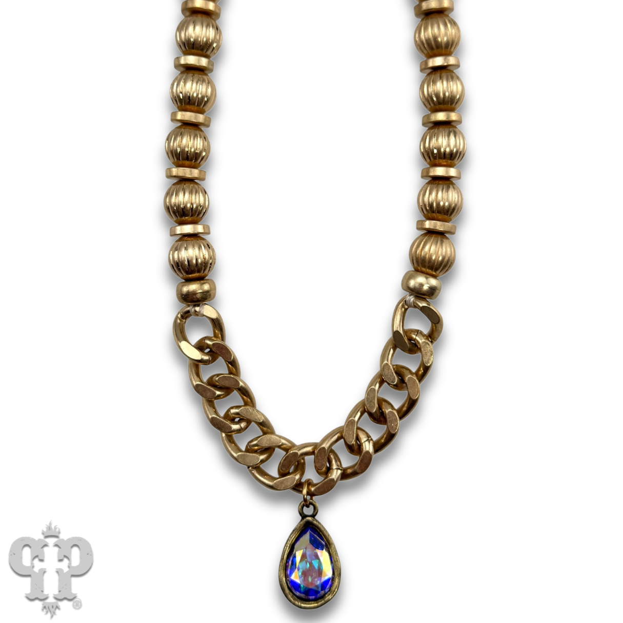 Swarovski® crystals Bead & Chain Necklace