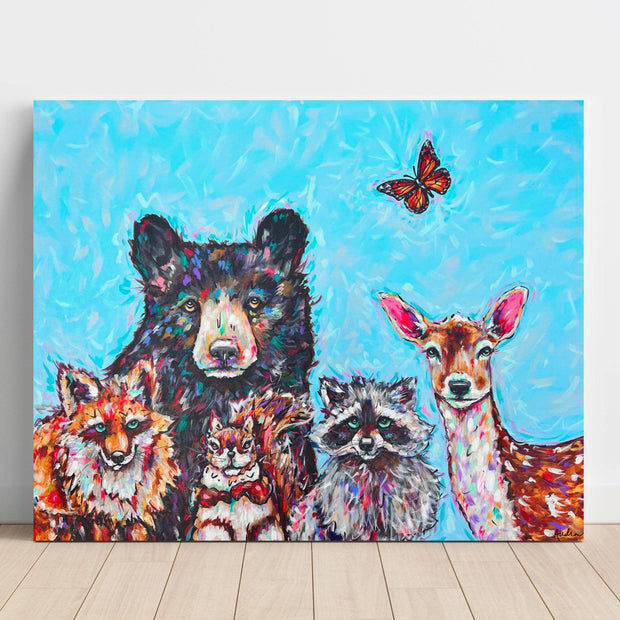 Woodland Animals Canvas Print