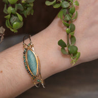 Amazonite Eye Cuff Bracelet