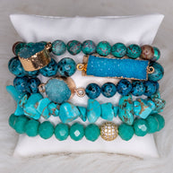 Ghana Bracelet Set African Turquoise