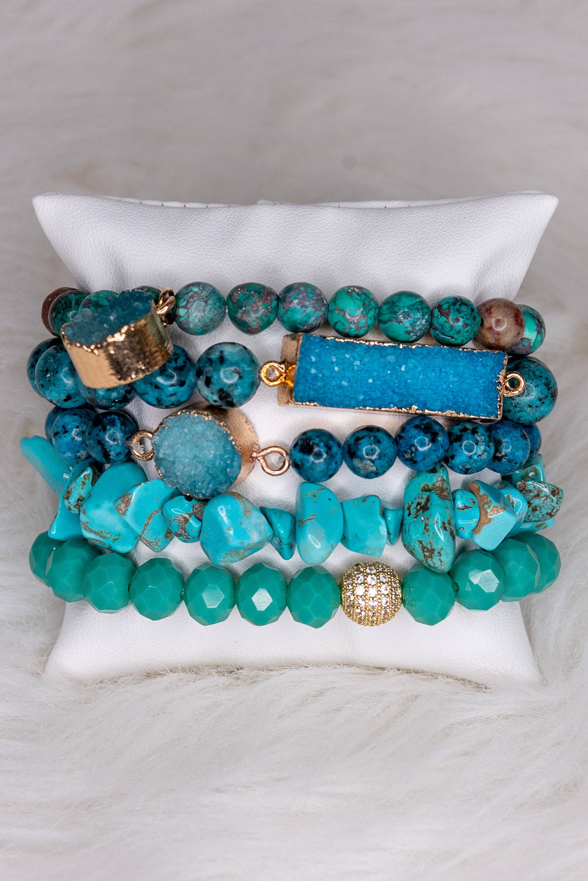 Ghana Bracelet Set African Turquoise