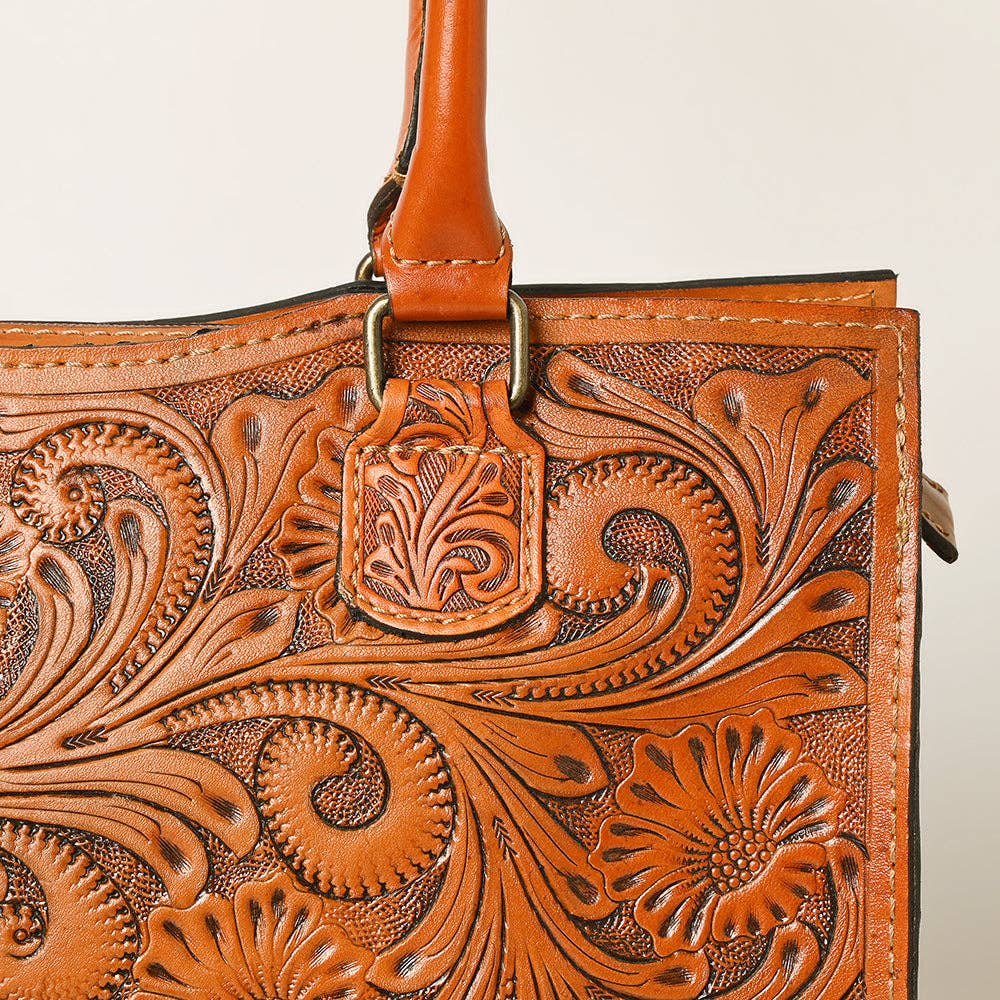 Tooled Leather Tote