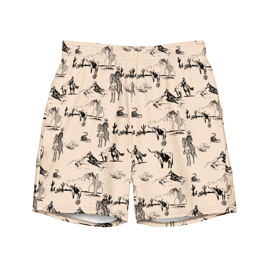 Yeehaw Cowboy Ranch Men's Swim Trunks