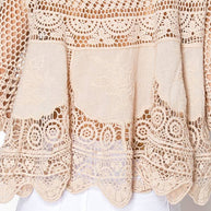 Relaxed Short Crochet Lace Top