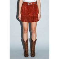 Vegan Sudde Star Fringe Mini Skirt