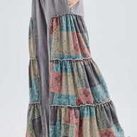 Tiered Boho Wide Leg Pants