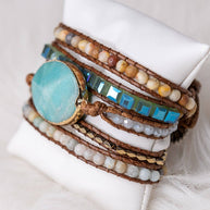 Kelly Wrap Bracelet: White Quartz