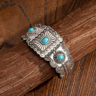 Western Inspired Faux Turquoise Cuff Bracelet