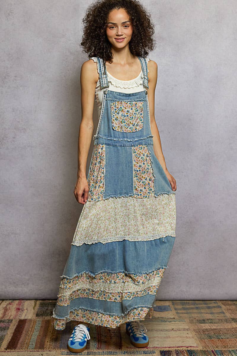 Vintage Washed Suspender Dress, Denim