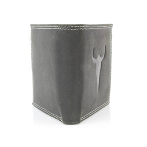 Men’s Bi-Fold Wallet with Bison Skull, Tan