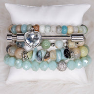 Cora Bracelet Set Amazonite