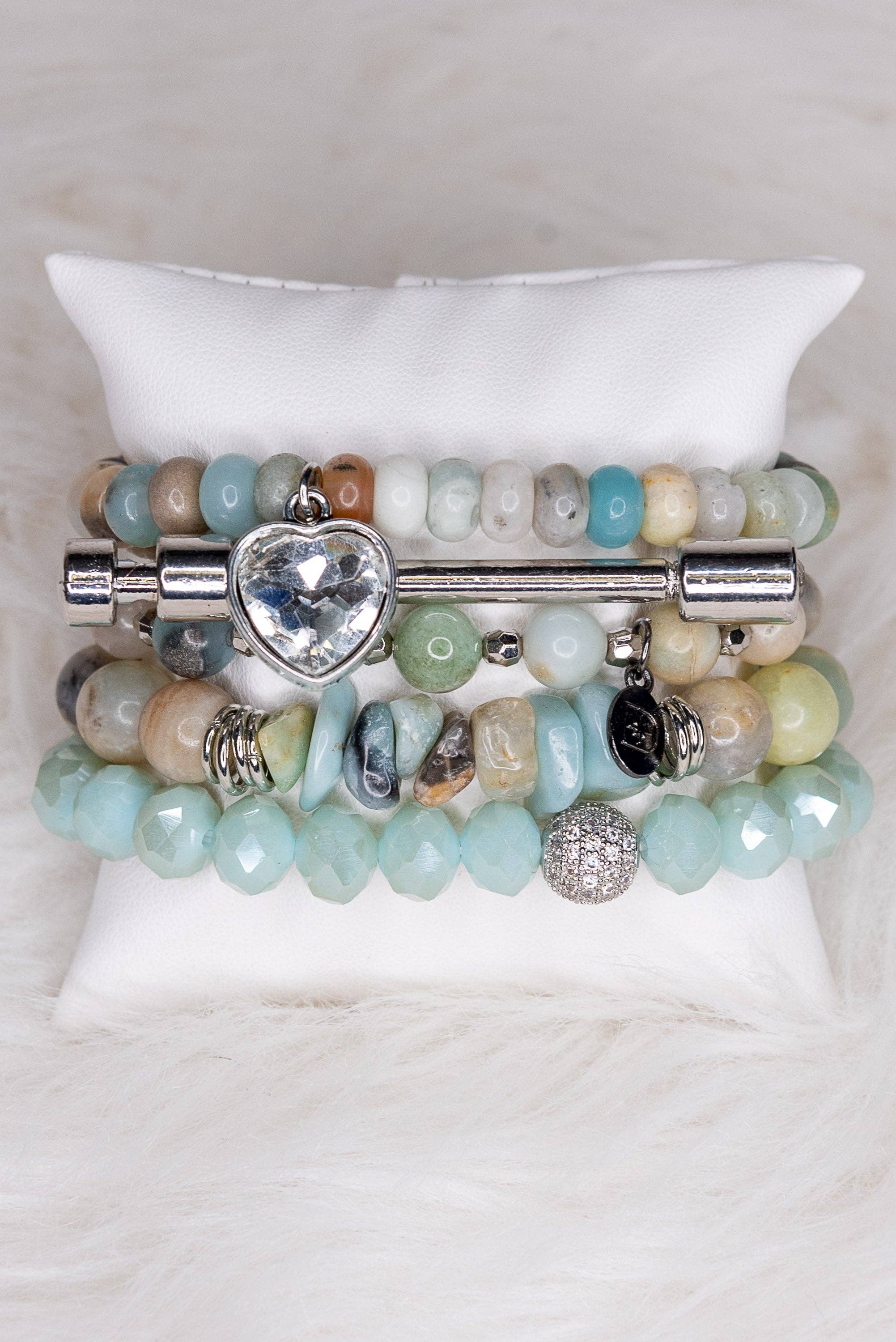 Cora Bracelet Set Amazonite