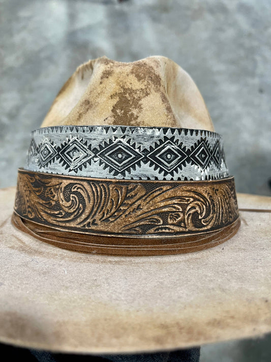 BUNDLE HAND TOOLED HATBANDS