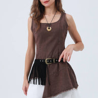 Western Fringe Belt – Antique Buckle & Tassel