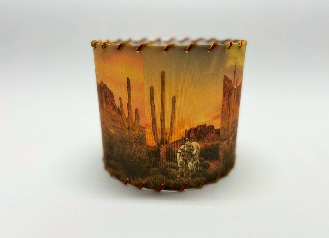 Lampshade Desert Burros 14-inch