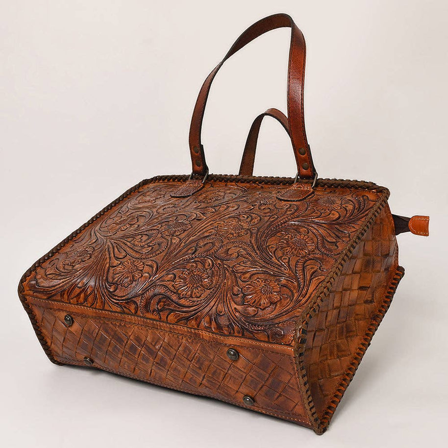 Tooled Leather Tote