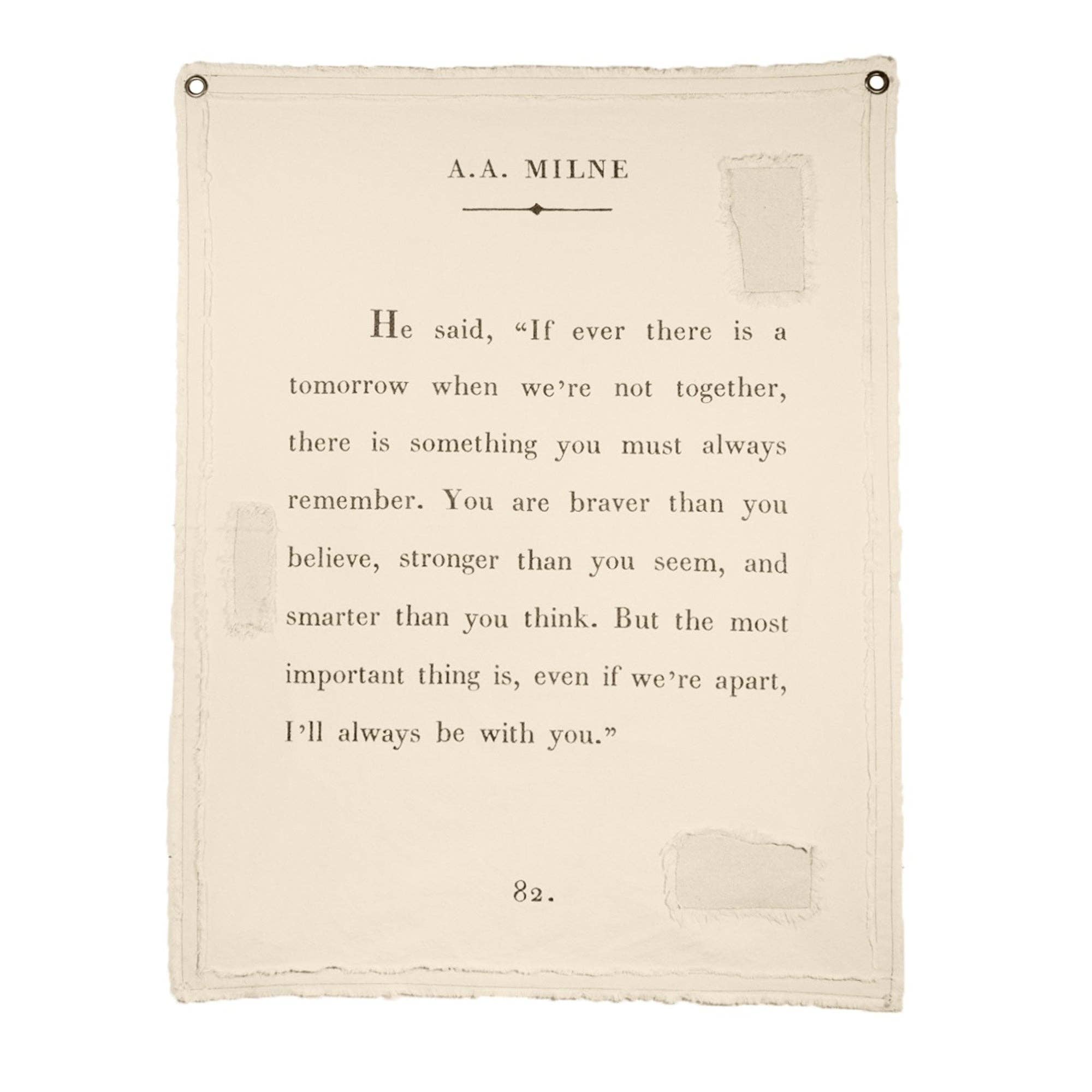 Canvas Wall Hanging - A.A. Milne - 31.5
