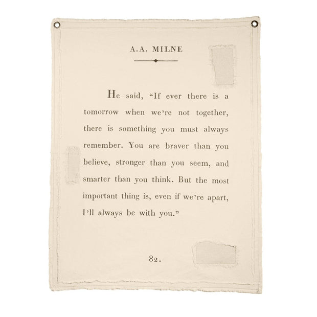 Canvas Wall Hanging - A.A. Milne - 31.5" x 40"