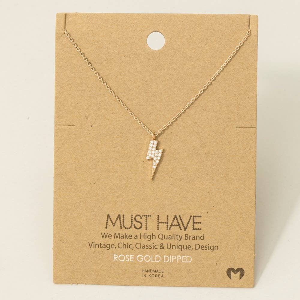 Cz Lightning Bolt Necklace