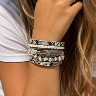 White Boho Wrap Bracelet