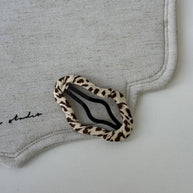 Leopard Bow Flower Claw Clip