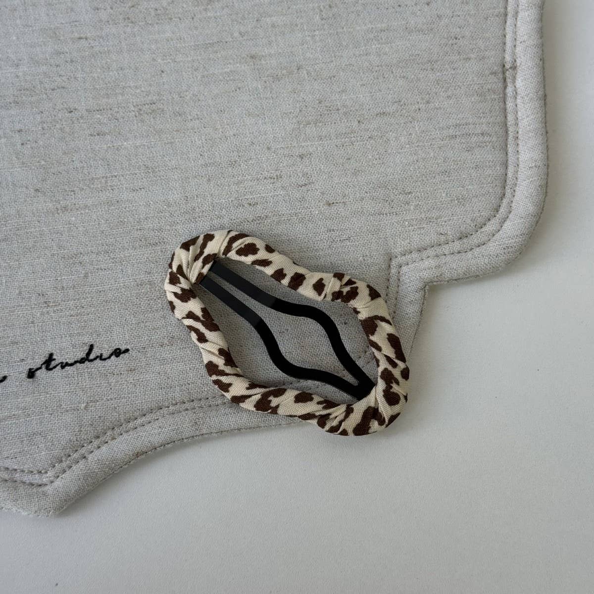 Leopard Bow Flower Claw Clip