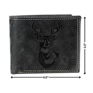Men’s Bi-Fold Wallet with Deer