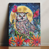 Owl Moon Canvas Print