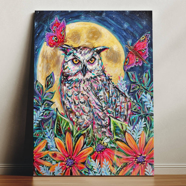 Owl Moon Canvas Print