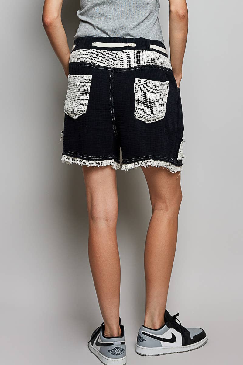 Vintage Washed Striped Shorts